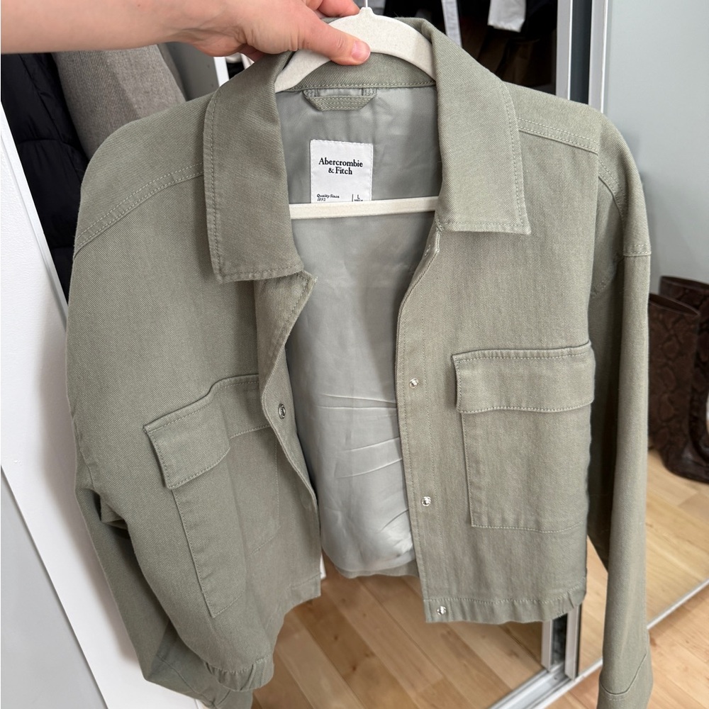 Abercrombie & Fitch Jacket Blazer  Green Size L fits M/L Aritzia Style